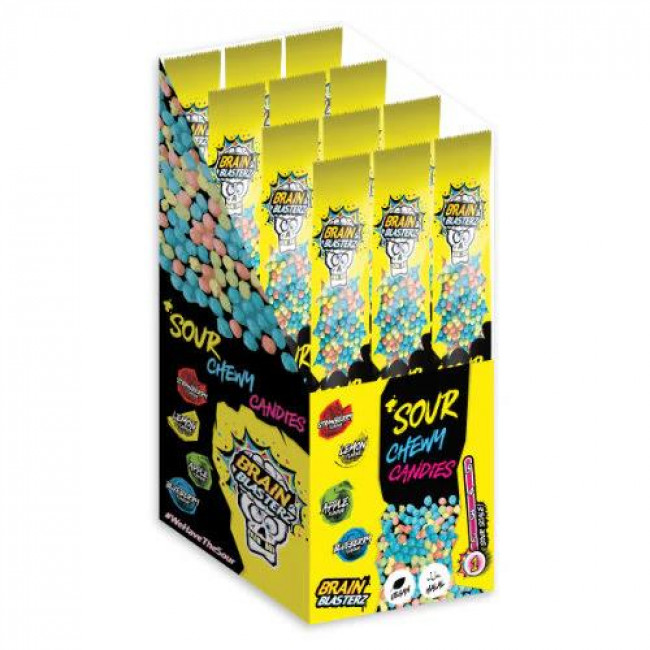 Καραμελάκια Ξινά Brain Blasterz Sour Chewy Candies (60gr) (12τμχ)