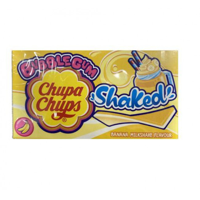 Τσίχλα Chupa Chups Shaked Bubblegum Banana Milkshake (30gr) (18τμχ)