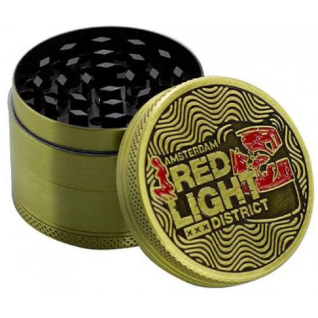 Τρίφτης Καπνού Amsterdam Red Light 4 Part Zinc Grinder 50mm (DG424-5) (1τμχ)