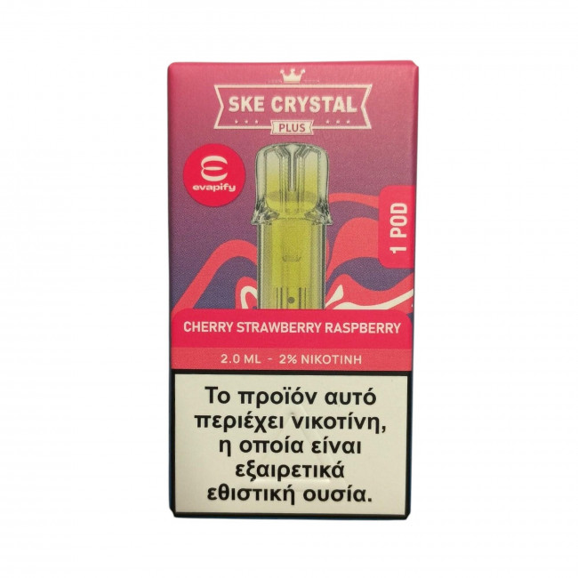 Ανταλλακτικό Pod Crystal Plus Cherry Strawberry Raspberry 2ml 20mg (1τμx)