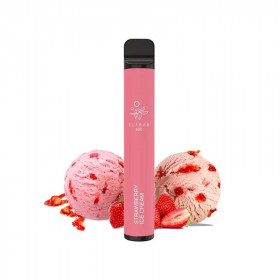 Ηλεκτρονικό Τσιγάρο μιας Χρήσης Elf Bar 600 Strawberry Ice Cream Pod Kit 2ml 20mg με Ενσωματωμένη Μπαταρία