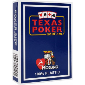 Τράπουλα Πλαστική Texas Poker Modiano Μπλε (1τμχ)