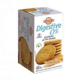 Βιολάντα Digestive Μπισκότα Ολικής Άλεσης 0% Ζάχαρη (220gr)