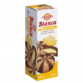 Βιολάντα Μπισκότα Bianca Φρουτένια Γεμιστά με Κρέμα Μπανάνα (150gr)