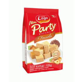 Γκοφρετάκια Κρέμα Φουντουκιού Mini Party Wafers Nocciola Lago (125gr)