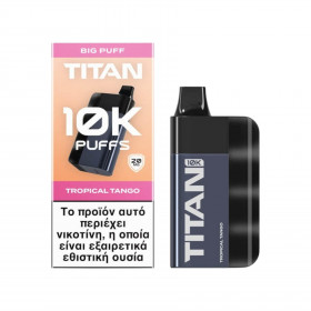 Ηλεκτρονικό Τσιγάρο Επαναφορτιζόμενο TITAN 10K Puffs Tropical Tango 8x2ml 20mg