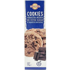 Βιολάντα Cookies Μπισκότα Κακάο με κομματάκια Σοκολάτας (175gr)